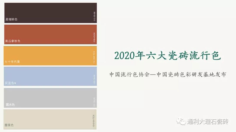 中国瓷砖色彩研发基地/通利TOMELY发布：2019-2020年墙地面六大瓷砖流行色(图2)