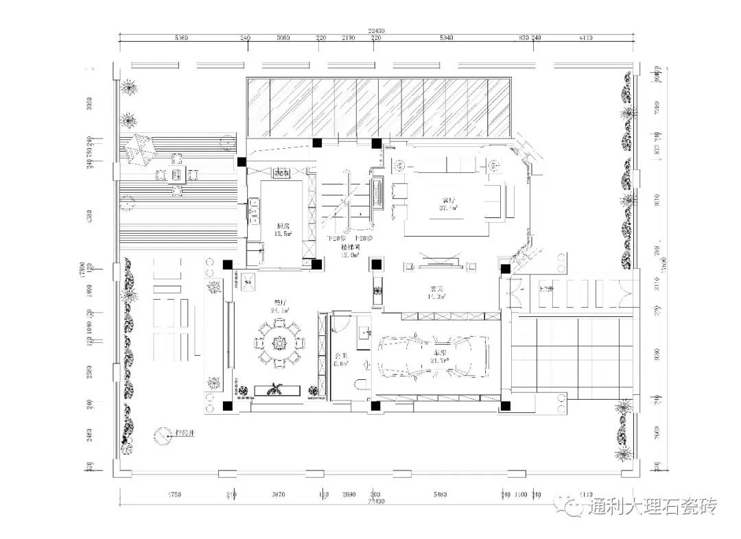 【通利家】通利大理石瓷砖连纹大板+拼花，企业家的选择！(图1)